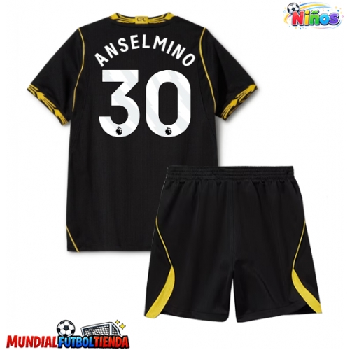 Camiseta Chelsea Aaron Anselmino #30 Segunda Equipación Replica 2026-27 para niños mangas cortas (+ Pantalones cortos)